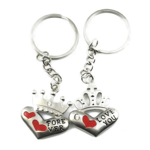 King And Queen Keychain Set