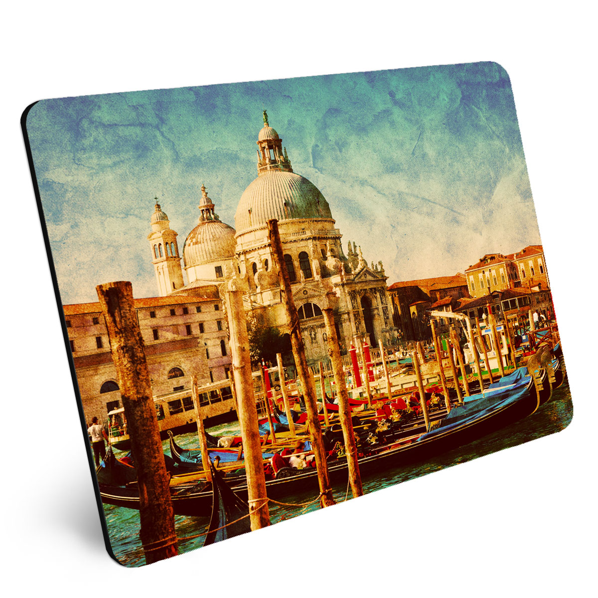 Vintage City And River Mouse Pad