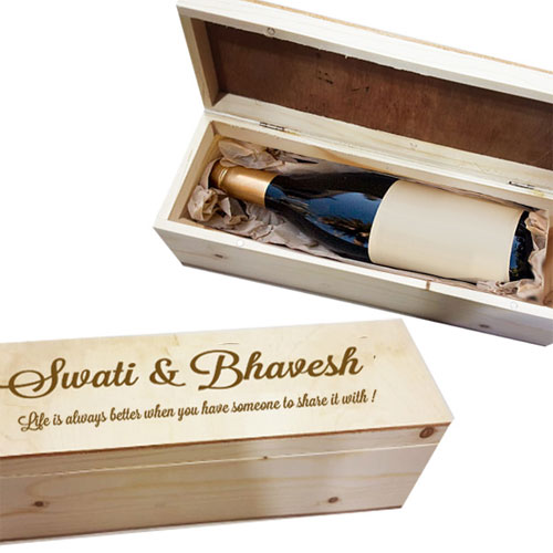 Engraved Personalised Wine Box
