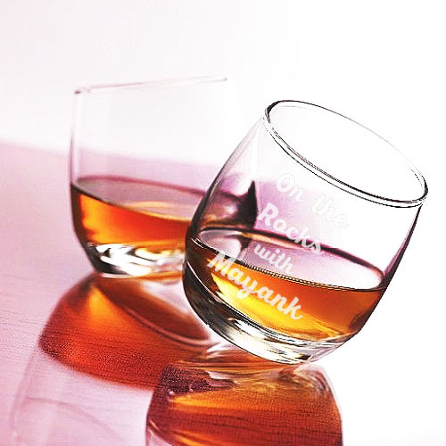 Personalised Tilted Whiskey Glass