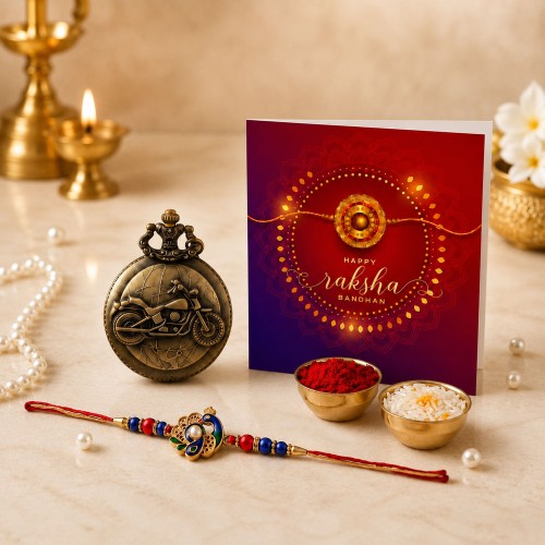 Pocket Watch Rakhi Hamper Pocket Watch Rakhi Hamper