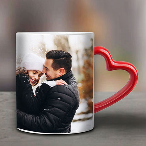 Heart Handle Personalised Mug