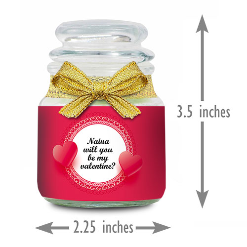 Personalised Be My Valentine Candle