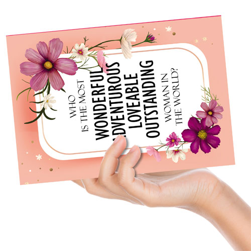 Wonderful Woman Mirror Card