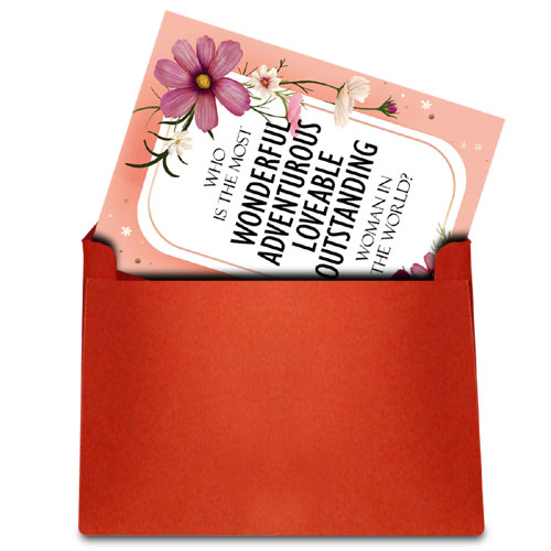 Wonderful Woman Mirror Card