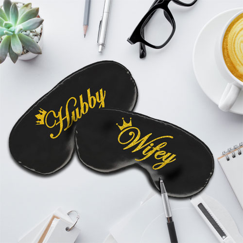 Hubby Wifey Sleeping Masks Set