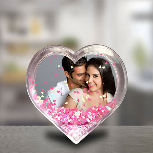 Floating Hearts Personalised Glass Frame