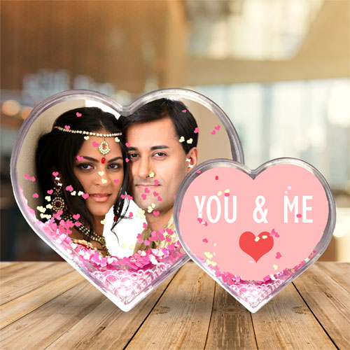 Double Hearts Personalised Frame