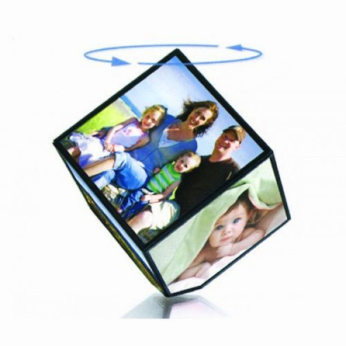 Rotating Cube Personalised Photo Frame