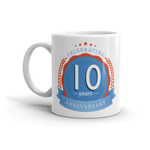 Tenth Anniversary Mugs Set