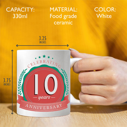 Tenth Anniversary Mugs Set