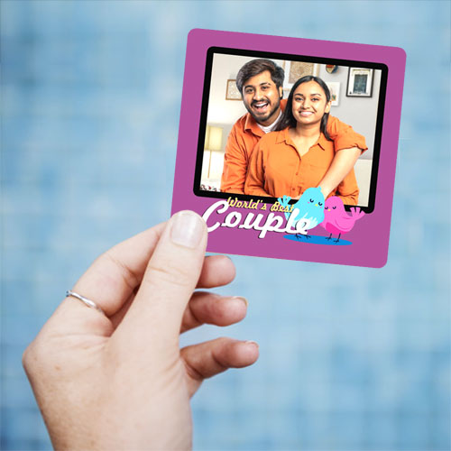 Worlds Best Couple Photo Magnet