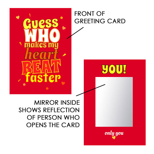 Guess Who Heartbeat Mirror Card