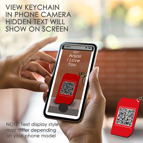 Personalised Keychain With Secret QR Code