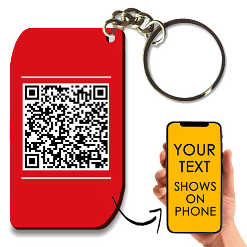 Personalised Keychain With Secret QR Code