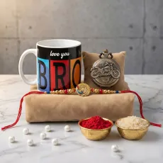 Rakhi Motorcycle Watch Mug Combo