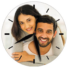 Round Personalised Wooden Clock