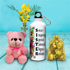 Rakhi Sister Sipper Teddy Choco Combo