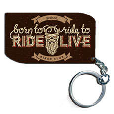 Born To Ride Personalised Keychain