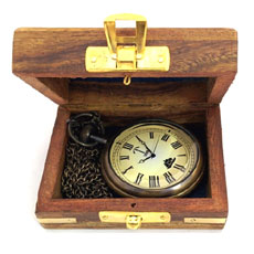 Antique Pocket Watch With Box