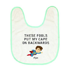 Superhero Personalised Baby Bib