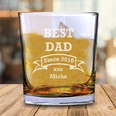 Best Dad Whiskey Glass