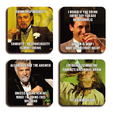 Drinking Meme Coasters Set