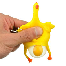 Egg Laying Chicken Keychain