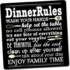 Dinner Rules Fridge Magnet