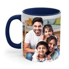 Blue Personalised Photo Mug