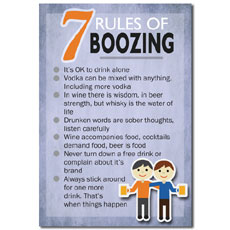 Seven Rules Of Boozing Poster