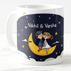 Love On The Moon Personalised Mug