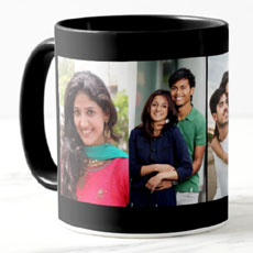 Black Personalised Photo Mug