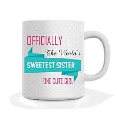 Officially Sweetest Sister Mug