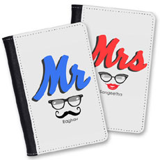 Couples Personalised Passport Covers Set Of Two