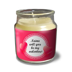 Personalised Be My Valentine Candle