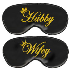 Hubby Wifey Sleeping Masks Set