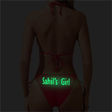 Personalised Glow Lingerie Set