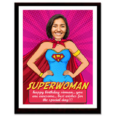 Super Woman Personalised Framed Print