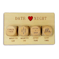 Date Night Wooden Dice Set
