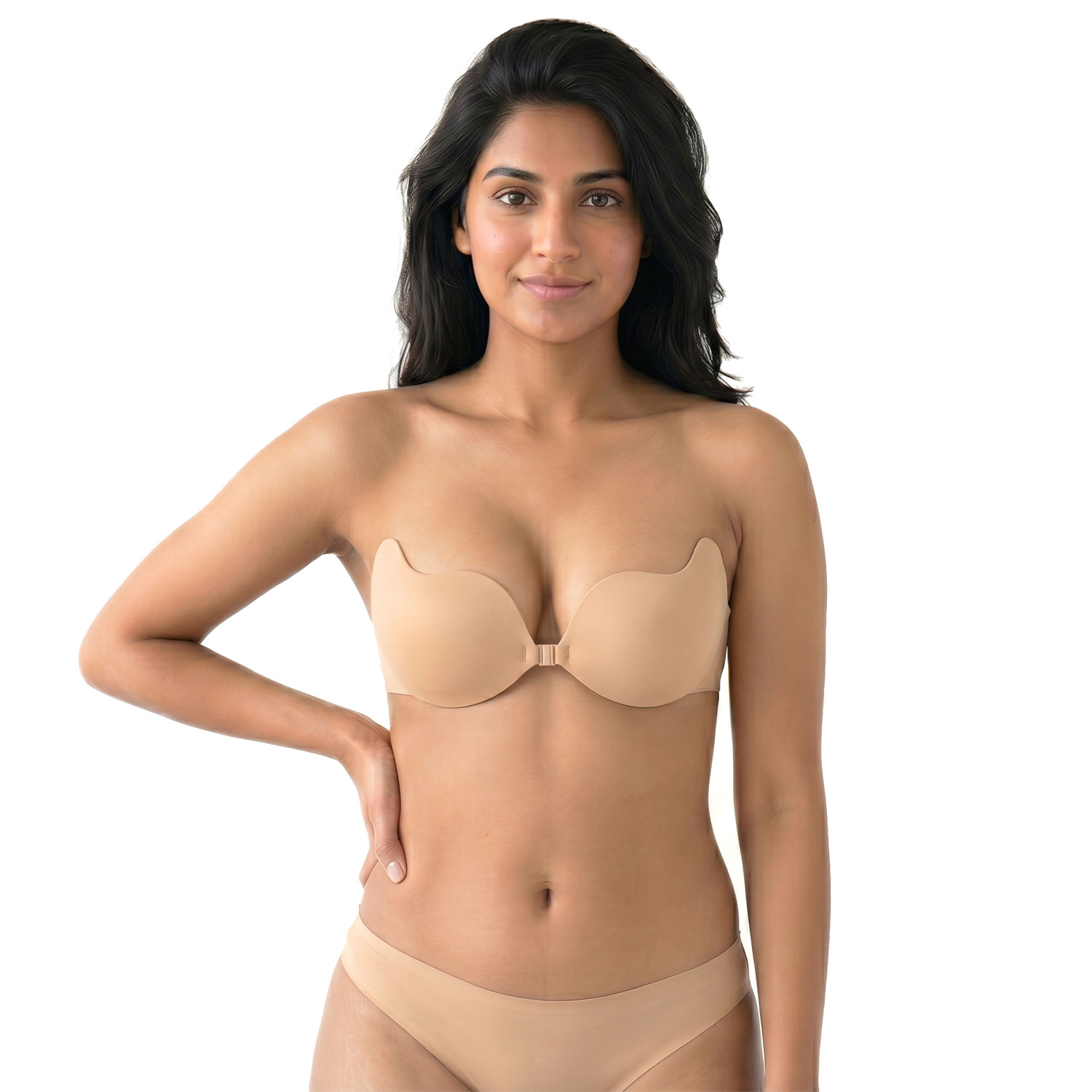 Peach Pushup Padded Adhesive Mango Shape Bra