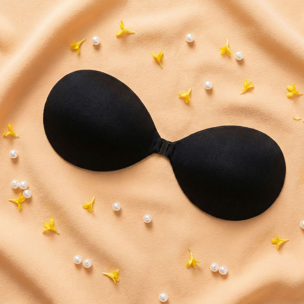 Image 6 of Black Pushup Padded Adhesive Bra