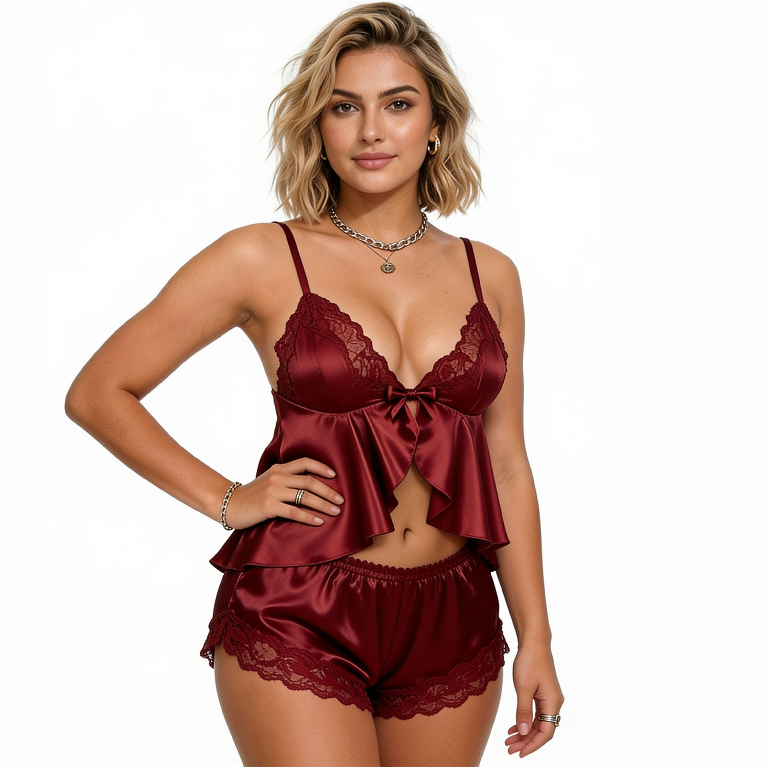 Burgundy Lingerie Set