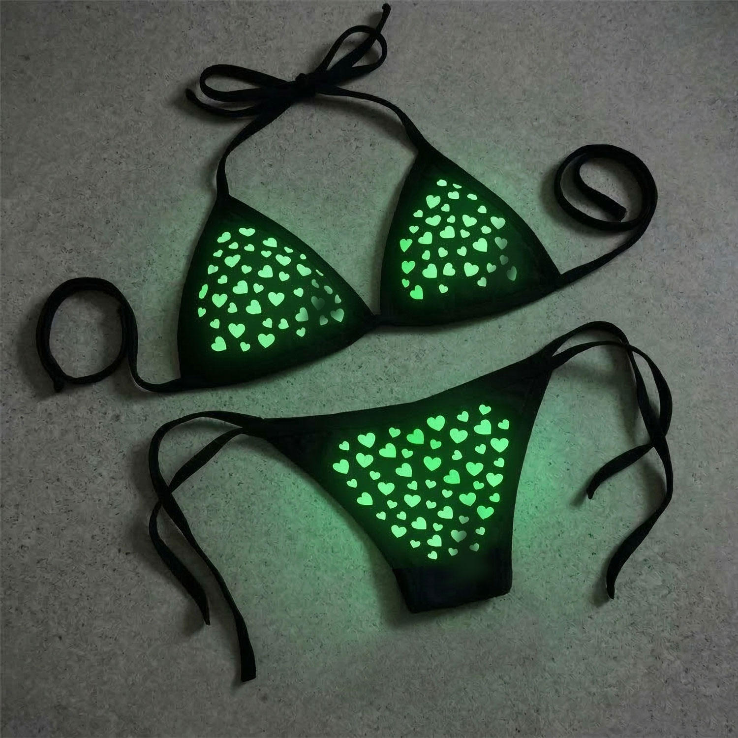 Image 4 of Glow In The Dark Lingerie Set
